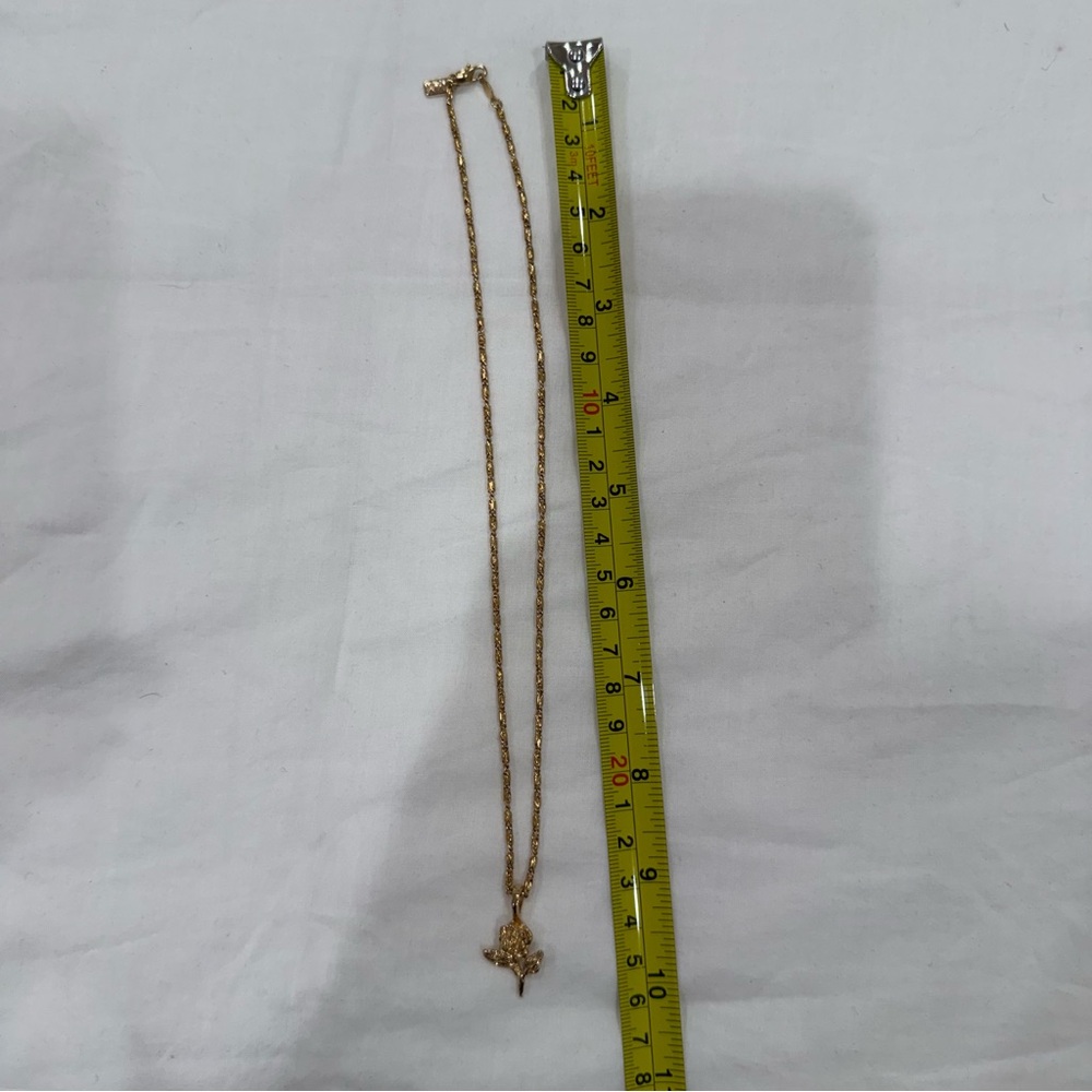 Vanessa Mooney Little Rose Necklace Gold - Picture 5 of 10